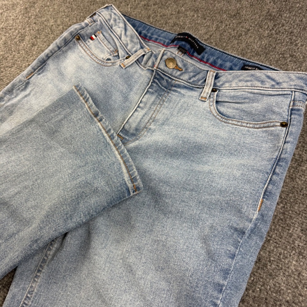 Tommy Hilfiger Tribeca Bootcut Jeans 10 Light Blue Stretch Denim Women's